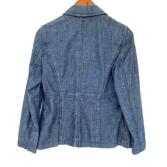 J. Jill  fitted jacket / blazer, 💯 cotton denim - Picture 7 of 13